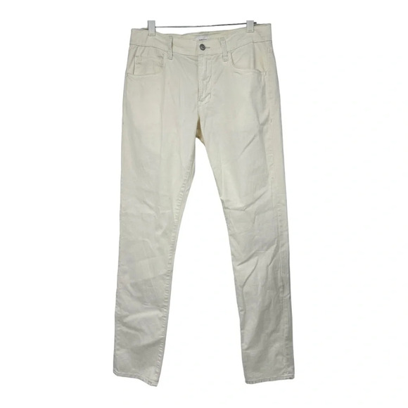 Hudson Jeans Blake Slim Straight Twill Pant in Light Cream NWT - Picture 9 of 9